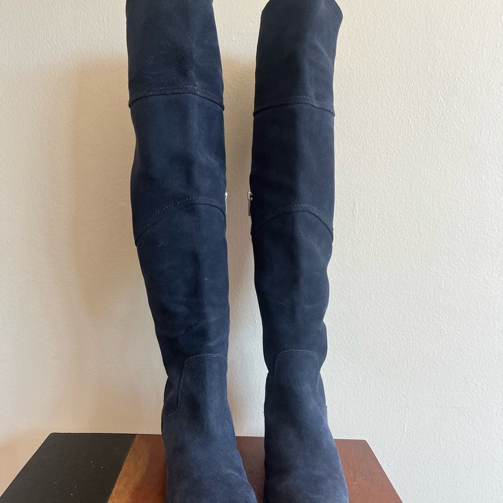Vince Camuto Navy Over the Knee Boots